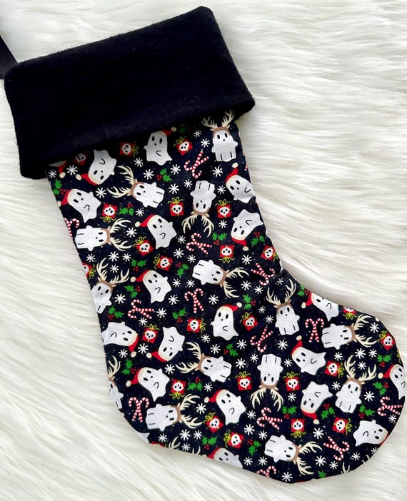 Goth Horror Creepmas Ghosts Christmas Stocking - Medium