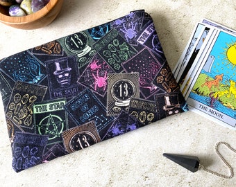 Tarot Card Bag With Zipper - Tarot Storage Bag  - Witchy Gift