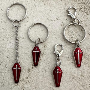 Gothic Horror Lover Coffin Zipper Pull | Bag Charm | Keychain
