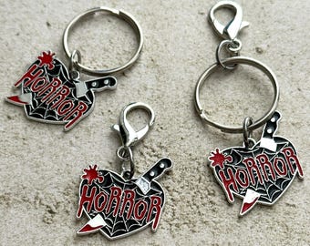 Horror Lover Stabbed Heart Zipper Pull | Bag Charm | Keychain