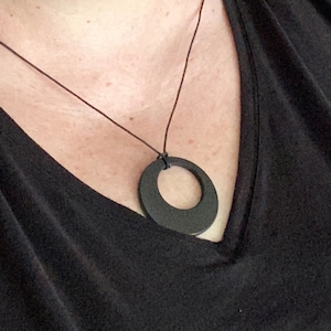 Shungite Circle Pendant