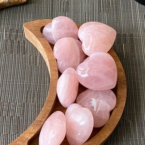 Large Rose Quartz Heart Crystal 40mm