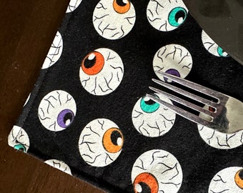 Glow in the Dark Eyeballs Halloween Placemat