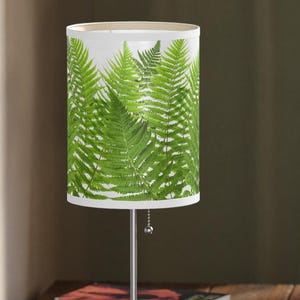Fern Print Table Lamp: Botanical Greenery Night Light