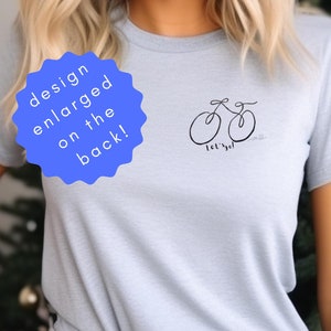Let&#39;s Go Bike Ride Unisex Tee: Hand-Drawn Bicycle Art