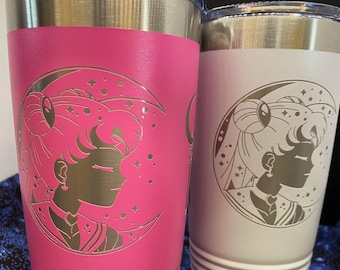 Sailor Moon 20oz Engraved Tumbler – Insulated Stainless Steel Cup