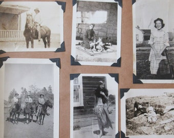 Vintage Photo Album, Black & White Photographs, Wooden Covers, 1940s 1950s Snapshots, Air Corps, Western Photos, Mesa Arizona Cover