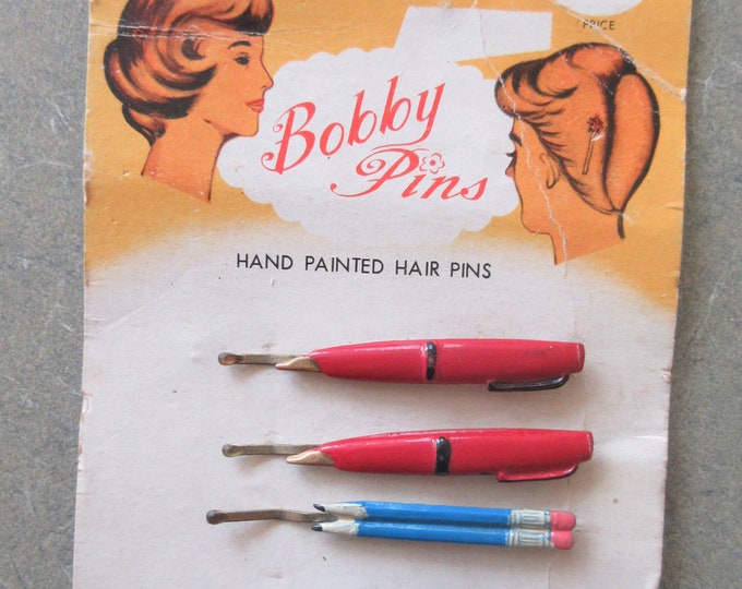 Vintage Bobby Pins Pen and Pencil Barrettes Pen Bobby Pens - Etsy