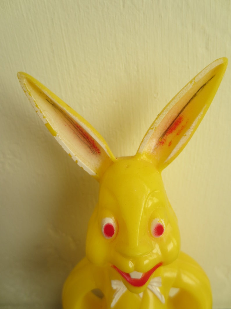 Vintage Plastic Rabbit Rosbro Plastic Bunny Easter Decor Etsy