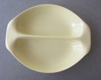 Yellow Russel Wright Divided Bowl, Melmac Serving Piece, Vintage Yellow Melamine Dish, Wright Home Decorators Line