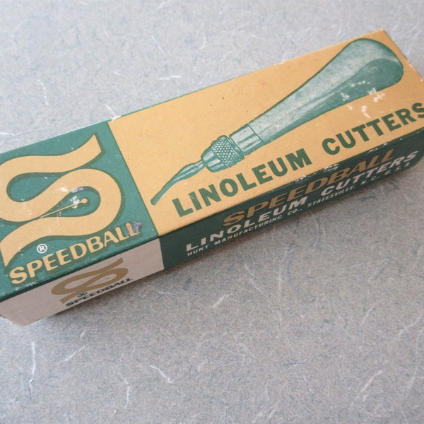 Speedball Linoleum Cutter Vintage Avec 7 Couteaux - Occasion