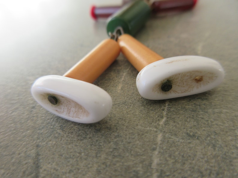 Plastic Bead Man on Pin Vintage Accessory Bakelite Beads Man Pin Vintage Beaded Figure Pin