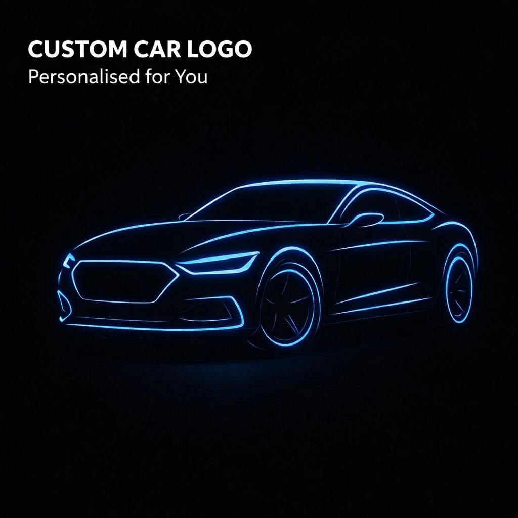 Custom Car Logo – Neon Futuristic Vehicle Logo - Etsy
