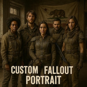Custom Fallout Portrait from Photo – Personalized Post-Apocalyptic Gamer Art, Vault Dweller Digital Download, Unique Gift Idea