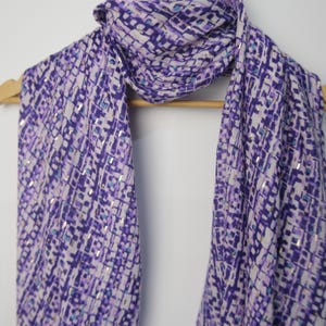 Geometric Printed Women&#39;s Cotton Scarf, Ideal For All Season, Perfect Gift For Mother&#39;s Day Birthday and Festival Occasion, Women&#39;s Accessor