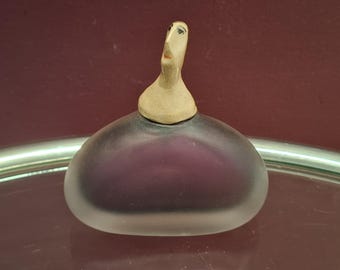 Butelka perfum w stylu modernistycznym, szklana, artystyczna, żywiczna figurka z korkiem