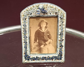 Antique Italian Micro Mosaic / Millefleur Picture Frame - Etsy