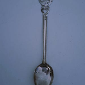 Hallmarked Sterling SILVER Coffee Spoon with Swan Finial