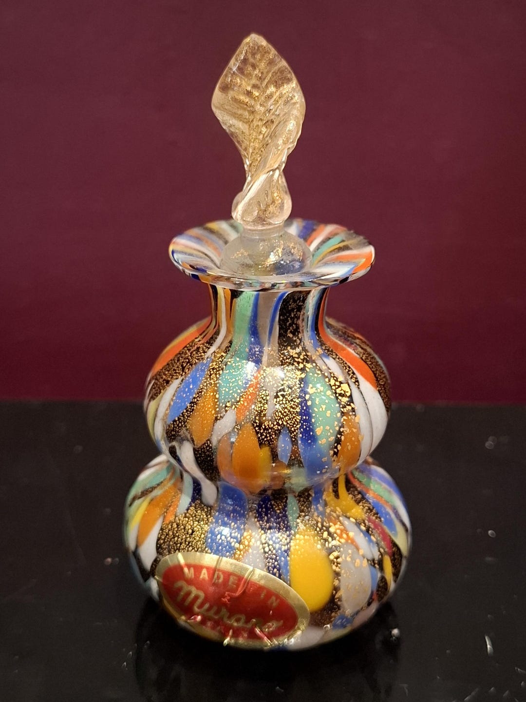 ムラーノ ゴールドのひょうたん型ガラス香水瓶（小）新品同様 - Etsy 日本