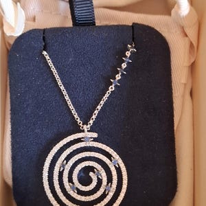 Designer APM Monaco Brand New Sterling Silver Adjustable Necklace in its Original Presentation Box