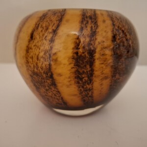 Tiger Stripe Glass Art Bowl