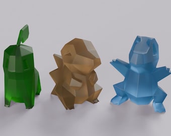 Low Poly Gen 2 Pokemon Figures