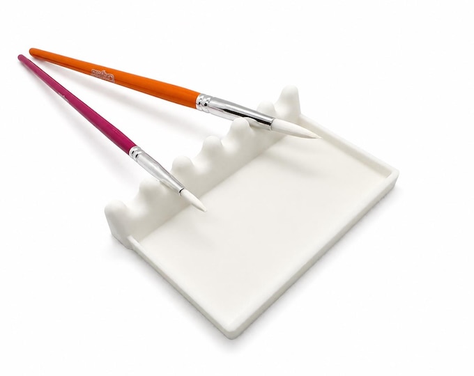3D Printed Paint Brush Tray – Holds 6 or 12 Small Brushes