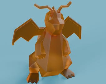 Low Poly Dragonite-figuur