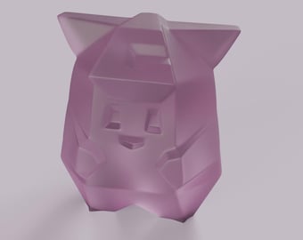 Low Poly Clefairy Figure
