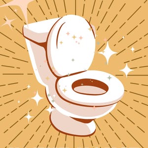 Póster estilo vintage para sanitarios "el mejor asiento de la casa"