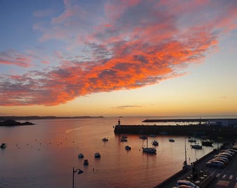 Fotografía original y numerada homenaje a la belleza de Bretaña "Tarde de otoño en el faro"