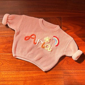 Custom Baby Name Sweater,Baby Knit Sweater With Name,Newborn Sweater,Baby Coming Home Outfit,Baby Shower Gift,Newborn Gift,Baby Gift