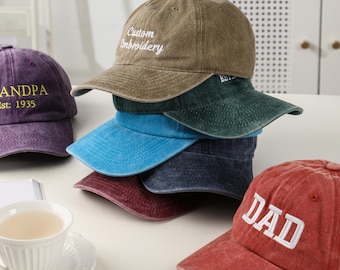 Gorra bordada personalizada, texto personalizado, gorra de papá, regalo de Navidad