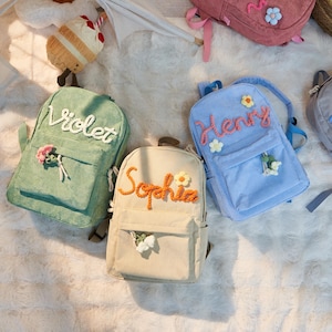 Personalized Corduroy Backpack for kids,Custom Toddler Backpack With Name,Personalized Kids Backpack,School Bag for Kids,Kids Gifts