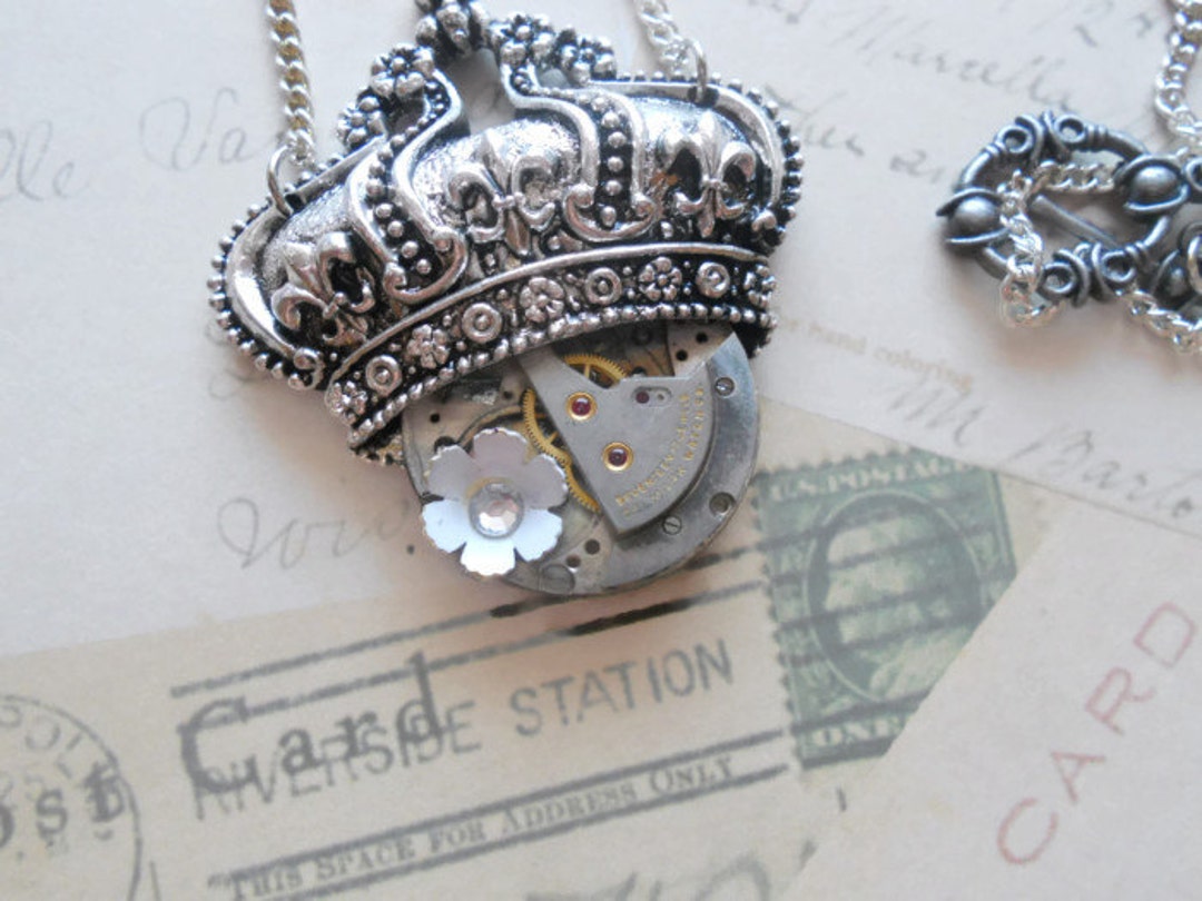 Steampunk Delmark Watch Co Pendant Watch Works 17 Jewel Crown Etsy España