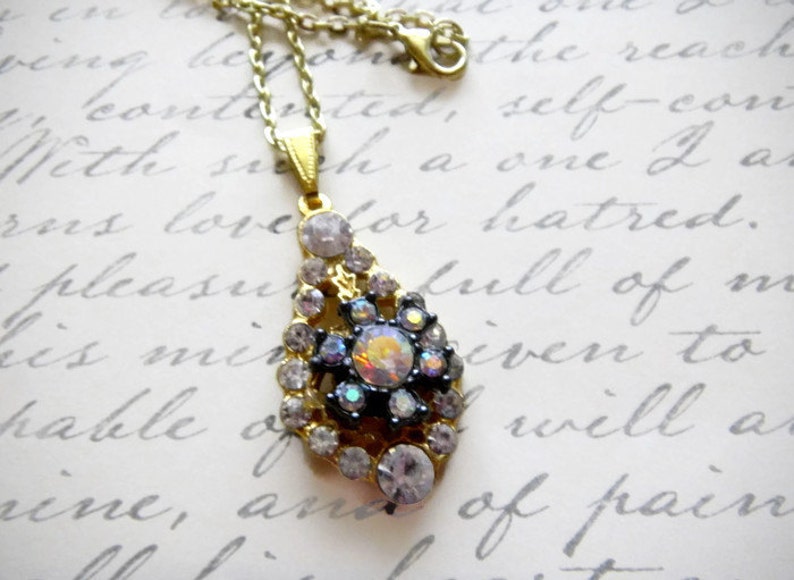 Repurposed Crystal Brooch
