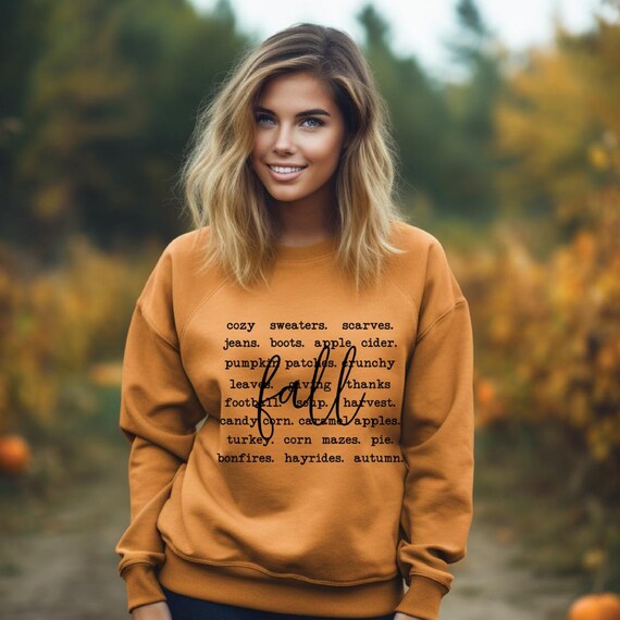 Cute Fall Women s Sweater Autumn Sweatshirt Harvest Sweater Harvest Festival Apparel Thanksgiving Gift Fall Sweater Fall Sweatshirt Etsy UK