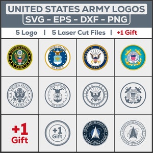 US Army Military Logos - Laser Cuting File United States Army - Digital Download