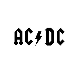 AC DC Logo Svg & Dxf Bundle, Rock Band Logo Vector, Instant Download ...
