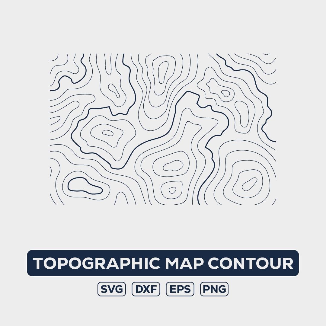 Topographic Map Contour Design, Laser Cut Files (svg, Dxf, Eps, Png) - Etsy