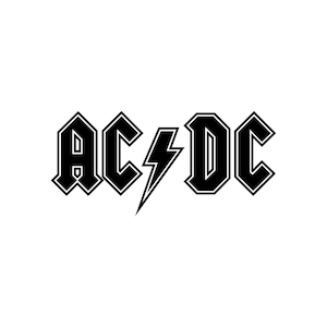 AC DC Logo Svg & Dxf Bundle, Rock Band Logo Vector, Instant Download ...