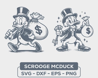 Scrooge McDuck Vector - SVG - Digital Download