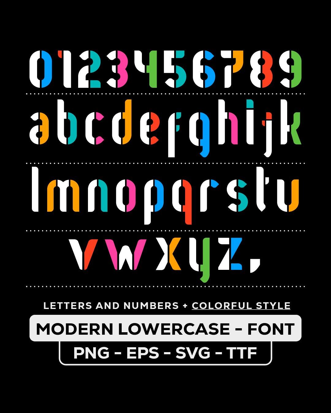 Lowercase Font Modern Lowercase Style Font - Ttf - Svg- Eps - Png - Etsy