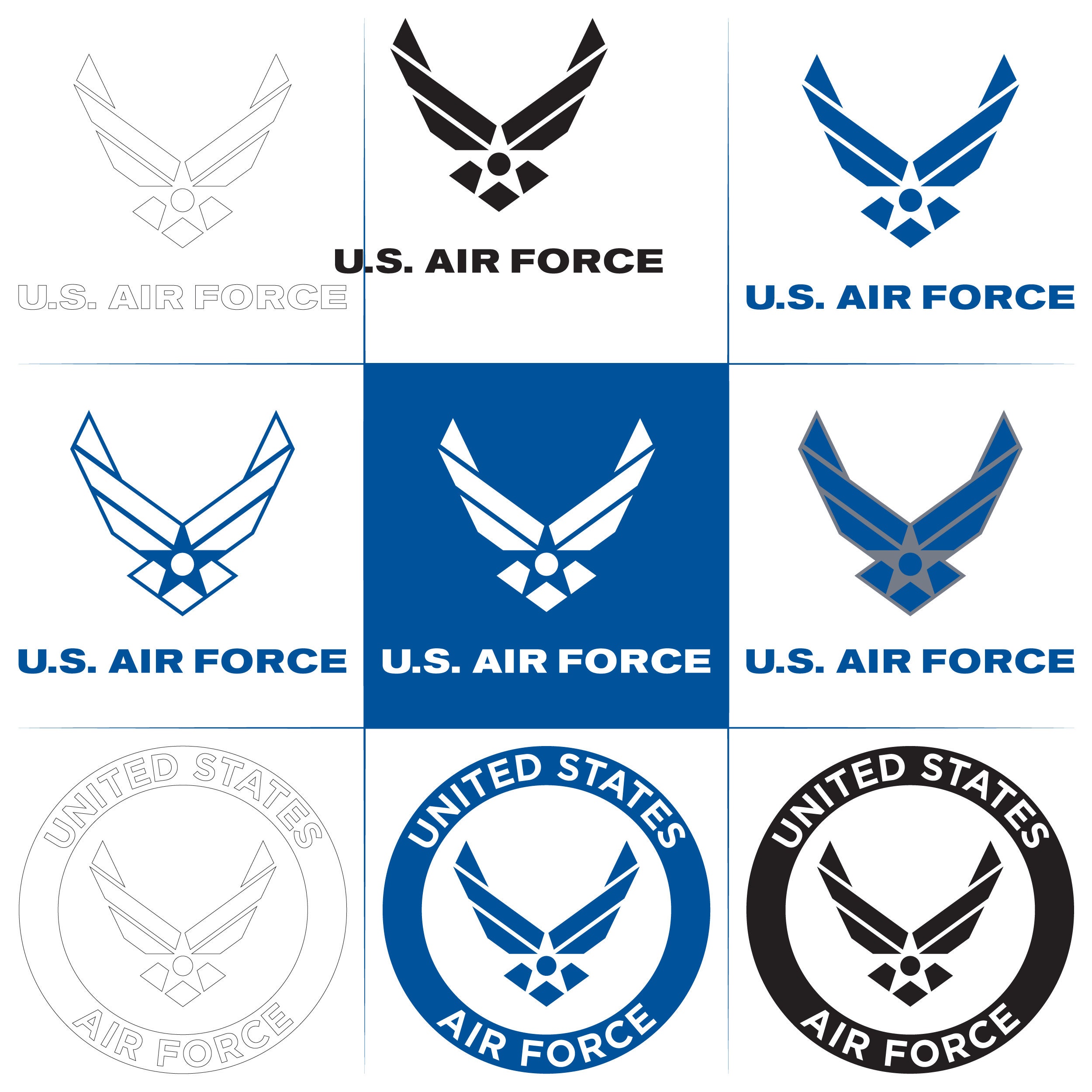アメリカ空軍ロゴ - SVG - デジタルダウンロード - Etsy 日本
