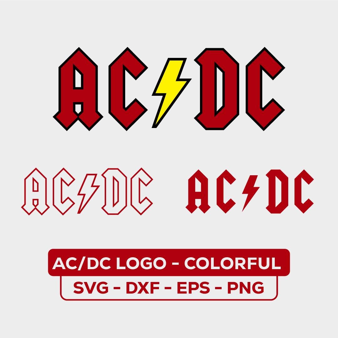 AC DC Logo Colorful - SVG - Digital Download - Etsy