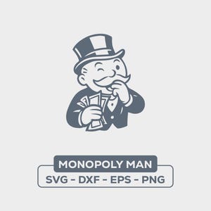 monopoly man, money stack