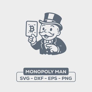 monopoly man, svg, bitcoin, mafia