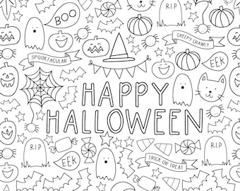 GIANT Halloween Kids Coloring Pages