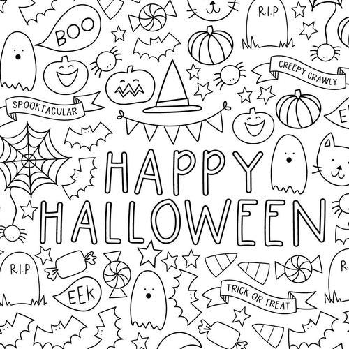 GIANT Halloween Kids Coloring Pages - Etsy