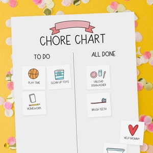 Kids Chore Chart Printable To Do Done Chore Cards image 1